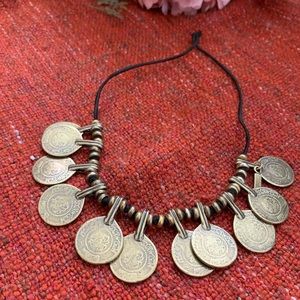 Vanessa Mooney x FP Brass Coin & Elastic Necklace